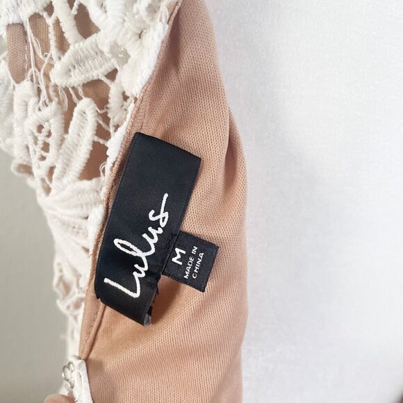 Lulus Right Sheer, Right Now White Lace Bodycon Mini Dress size medium - Picture 12 of 14